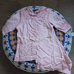 AMPM Soft Pink Lace Detail Top